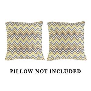 2pcs. 20”x19” RODEO HOME Geometric Chevron Accent Pillow Covers “NO PILLOW”